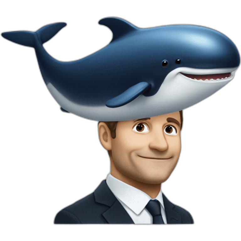 Baleine sur Macron emoji