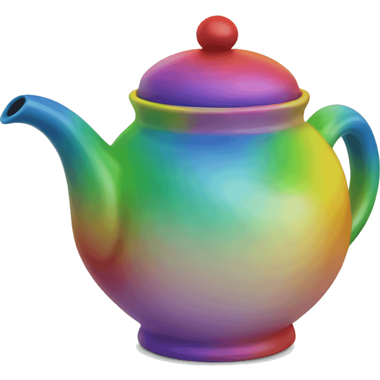 Rainbow tea pot emoji