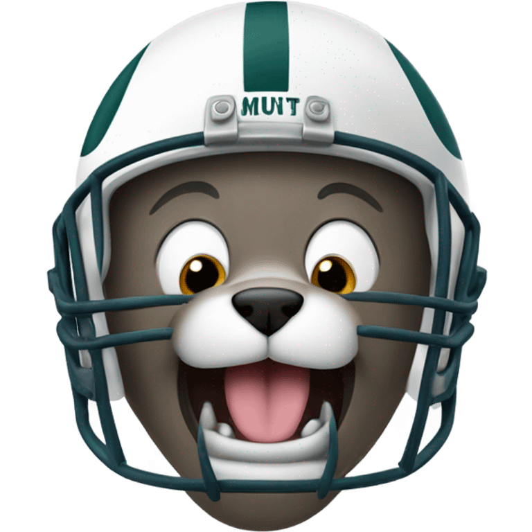  happy cat football helmet emoji