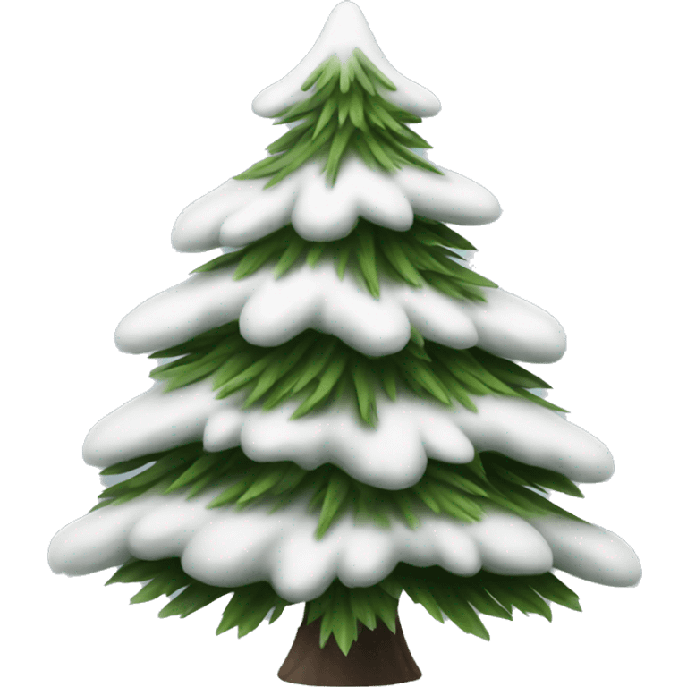  actual white fir christmas tree isolated.  emoji