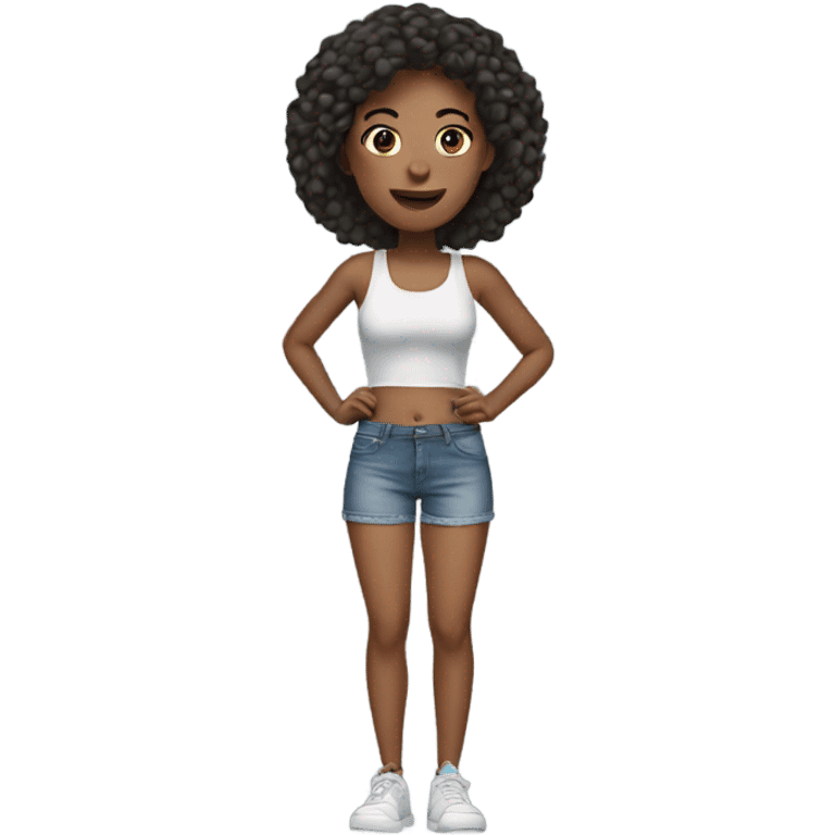 Woman in short shorts emoji