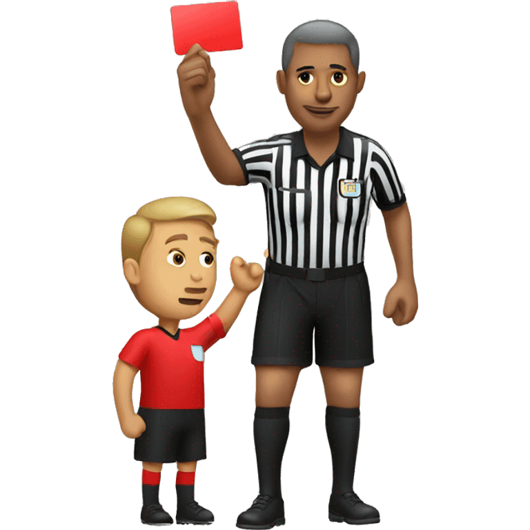 referee holding up a red card emoji