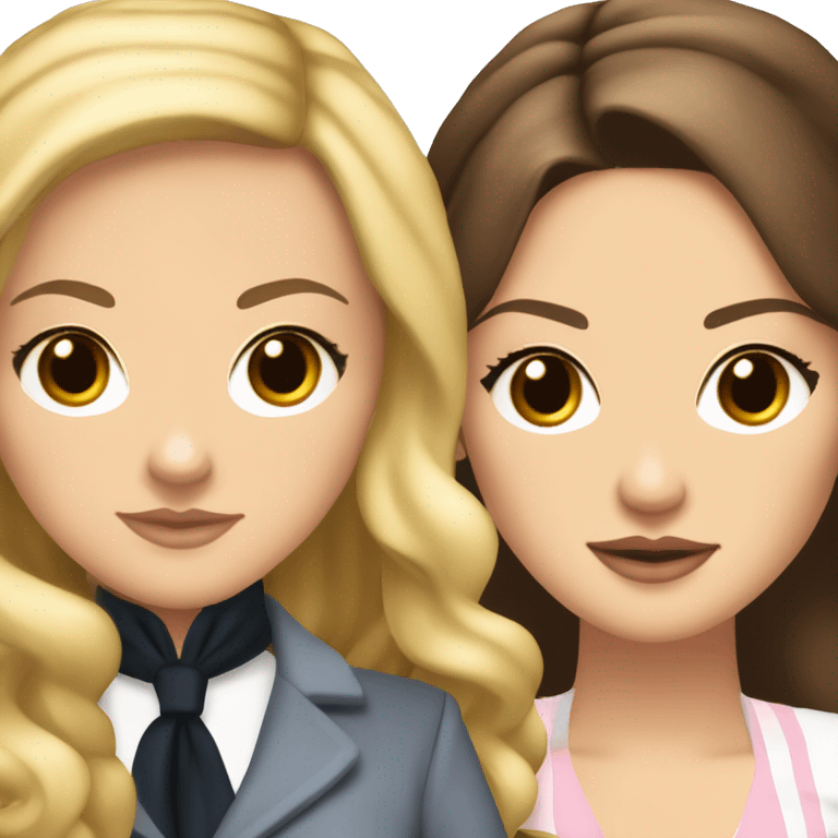 Blair Waldorf and Serena van derwoodsen  emoji