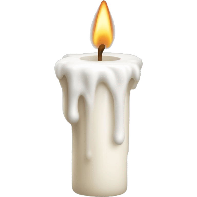 white long candle melting emoji