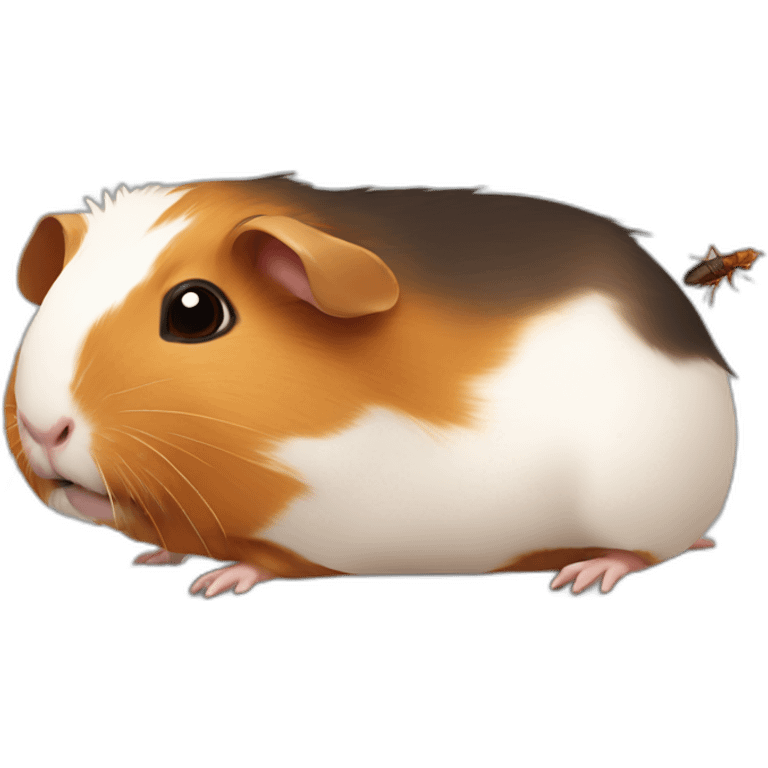 Guinea pig with Cockroach emoji