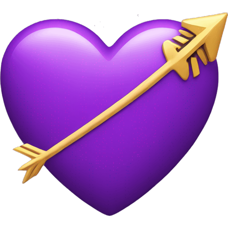 Purple heart with arrow in it emoji