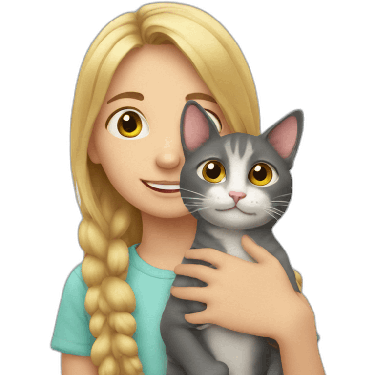 Cat and child emoji