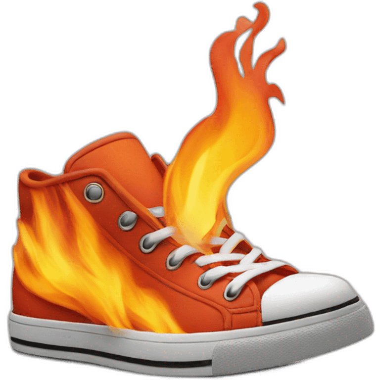 flaming sneaker emoji