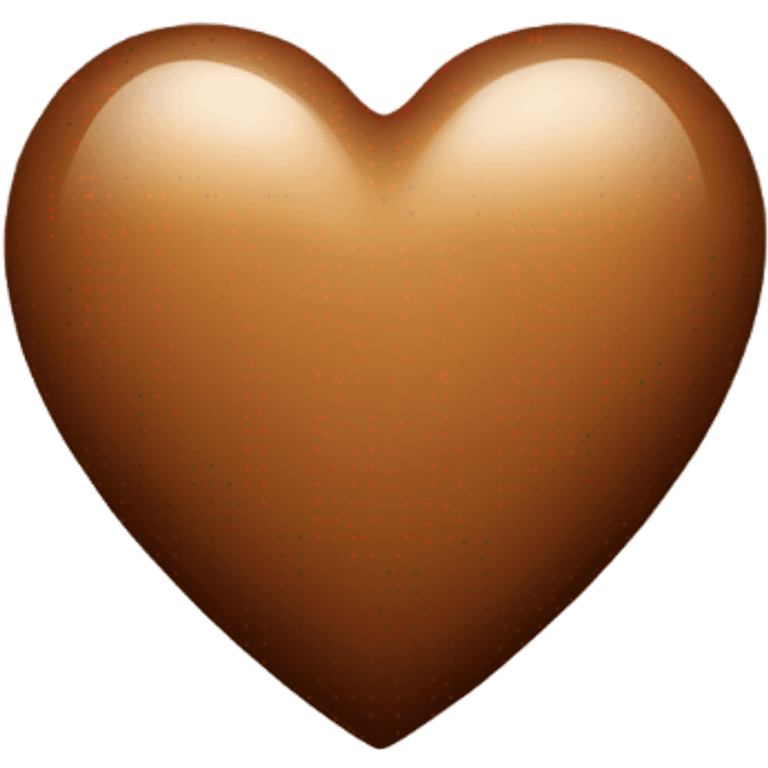 Shiny brown heart  emoji