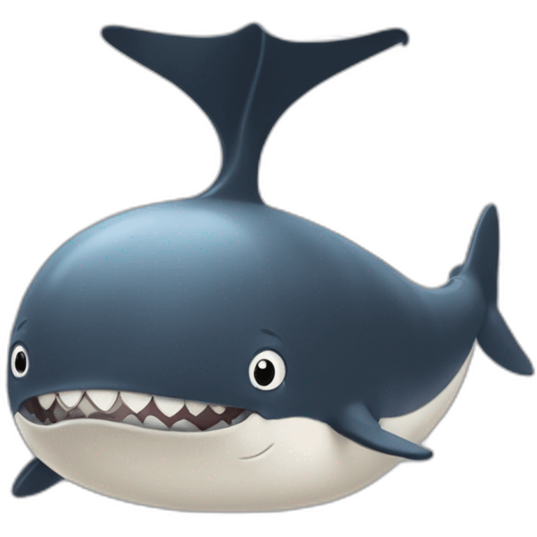 Chat sur une baleine emoji