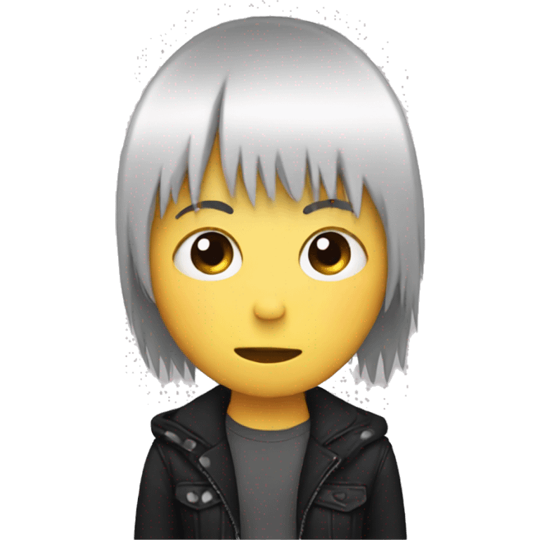 Emoji with emo bangs emoji