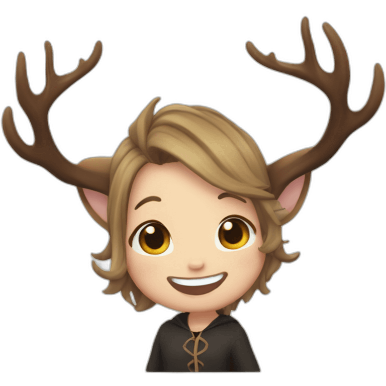 meo-chibi-deer-antlers-witch laughing emoji