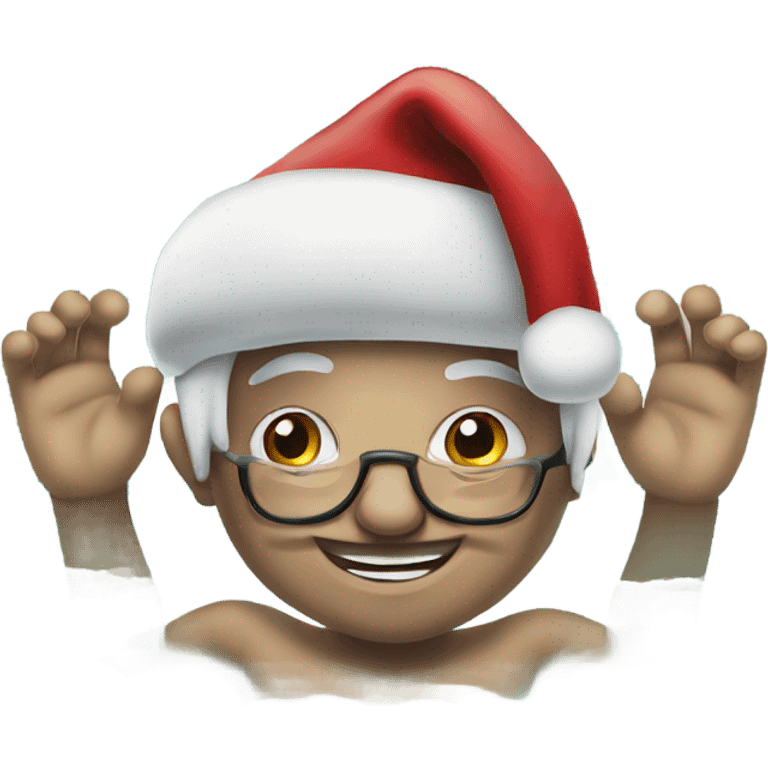 Babbo Natale in swimmingpool emoji