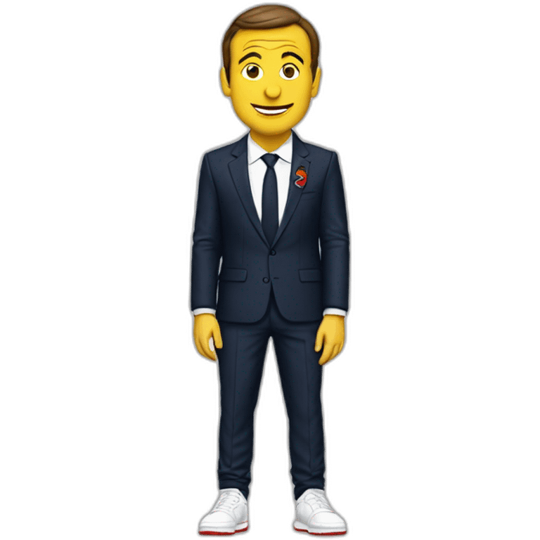 Macron avec des jordan 1 emoji