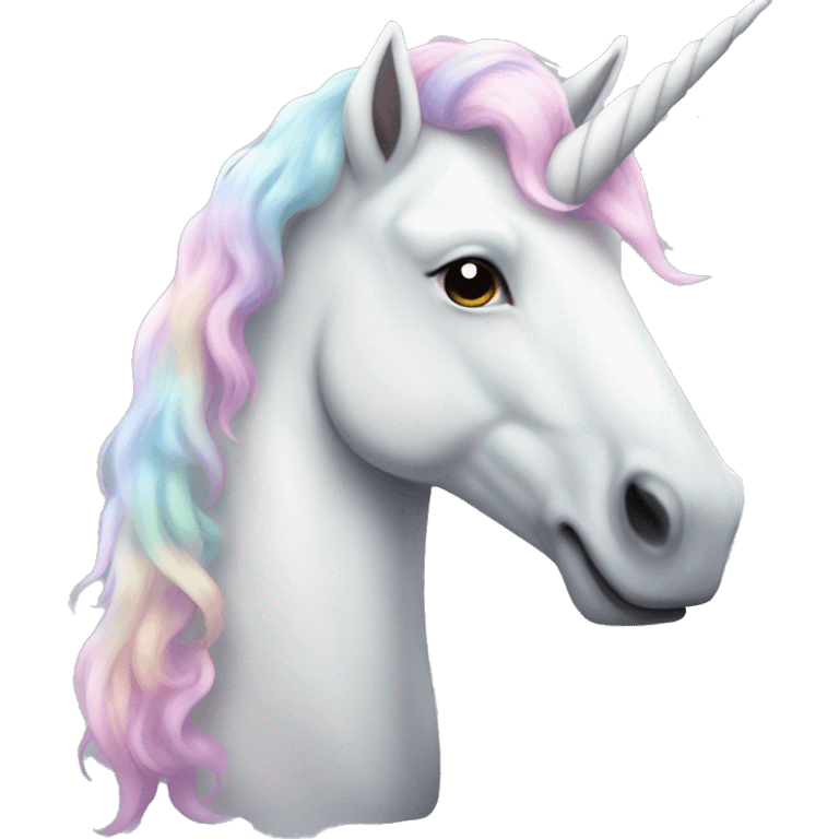 Fullbody White unicorn with pastel color mane  emoji