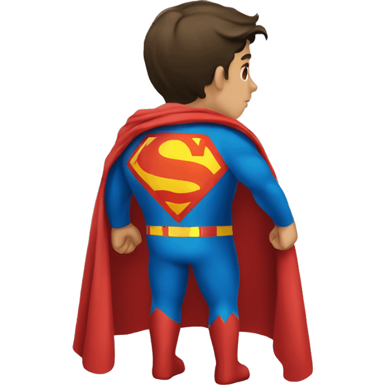 Superman cape alone from behind emoji