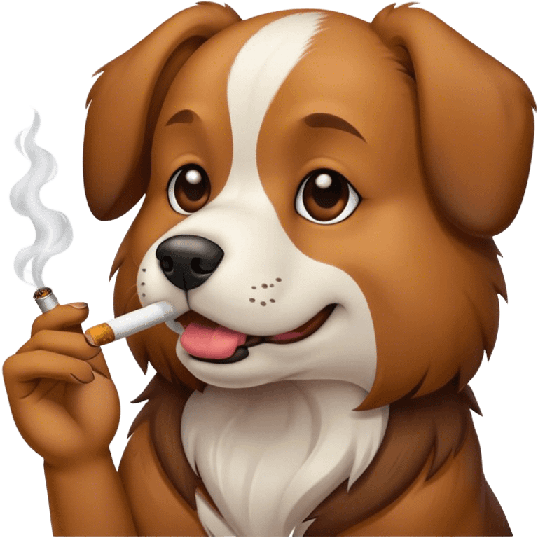 Dog smoking  emoji