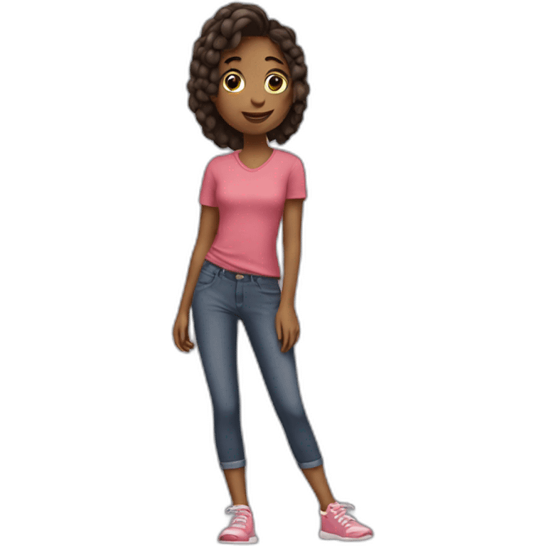 A girl posing emoji