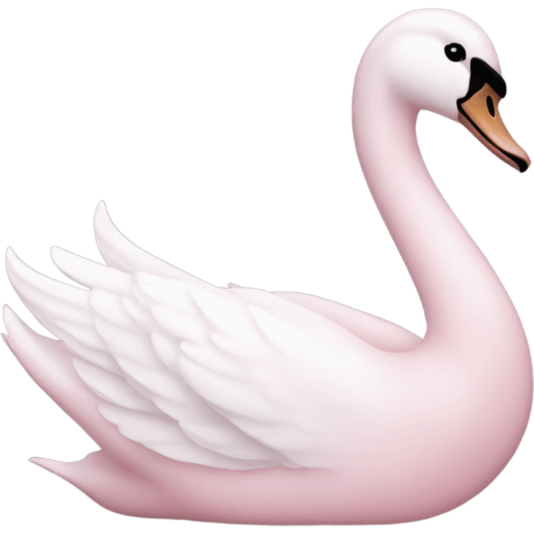 Light pink swan emoji