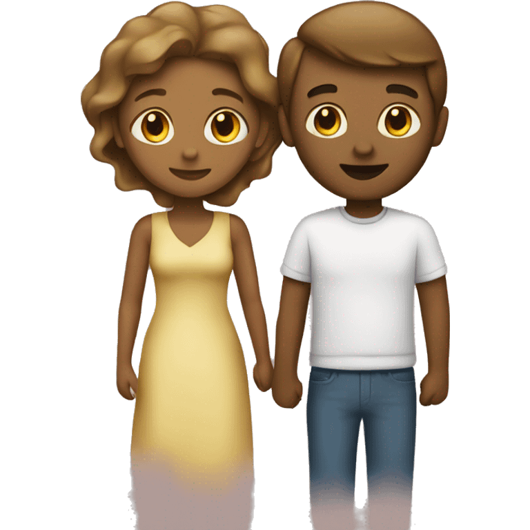 Two people having love emoji