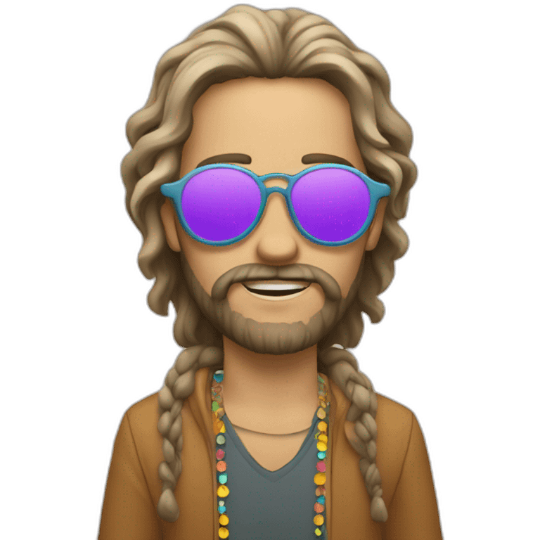 Hippie con celular emoji