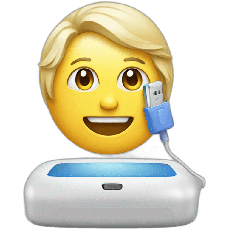 Clean emoji with Electronic device emoji