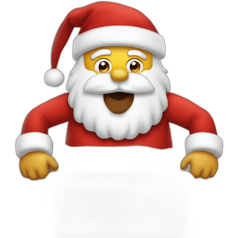 Père noël qui montre ses fesse emoji