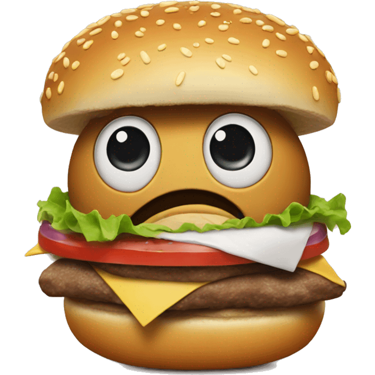 sad burger emoji