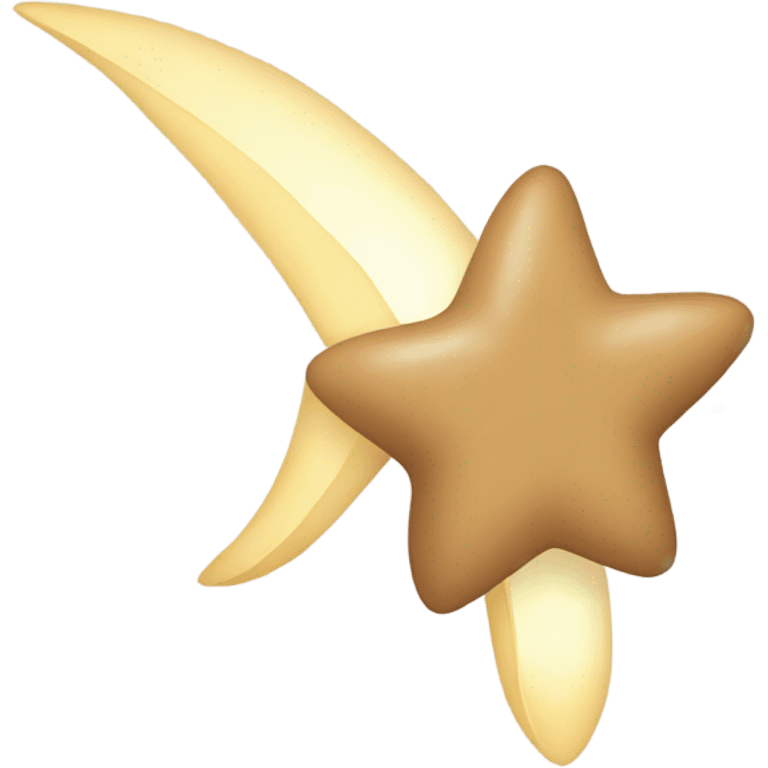 Beige shooting star emoji