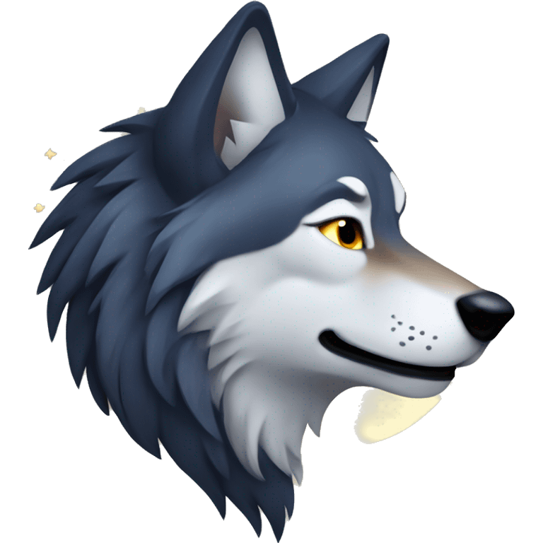 alpha wolf howl magical universe stars  emoji