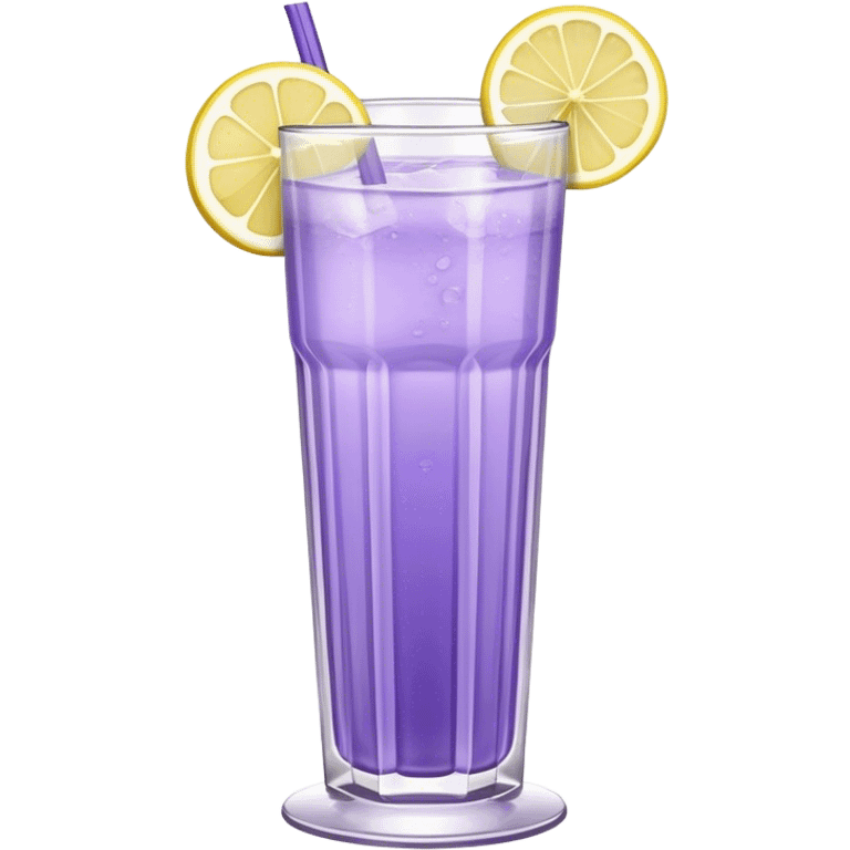 Lavender lemonade in tall ribbed glass  emoji