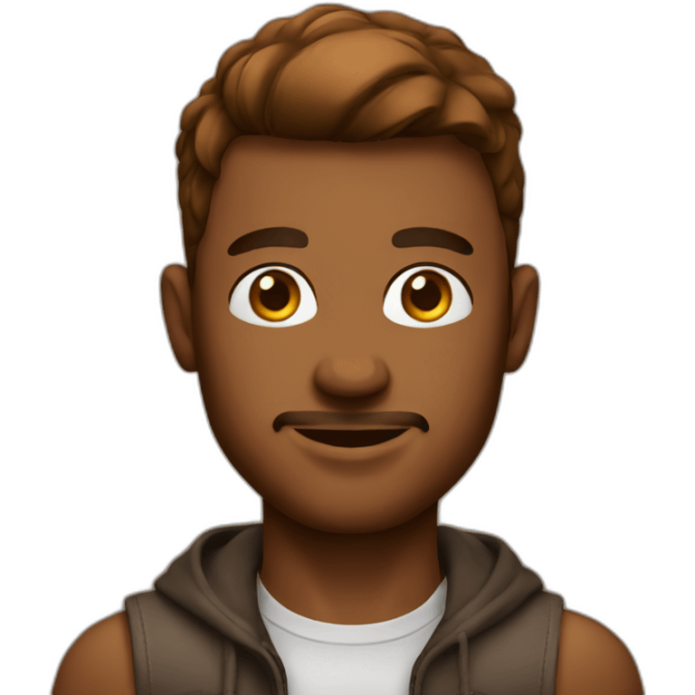 Men realistic brown emoji