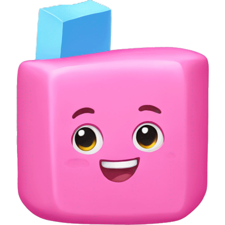 Pink Eraser Emoji emoji