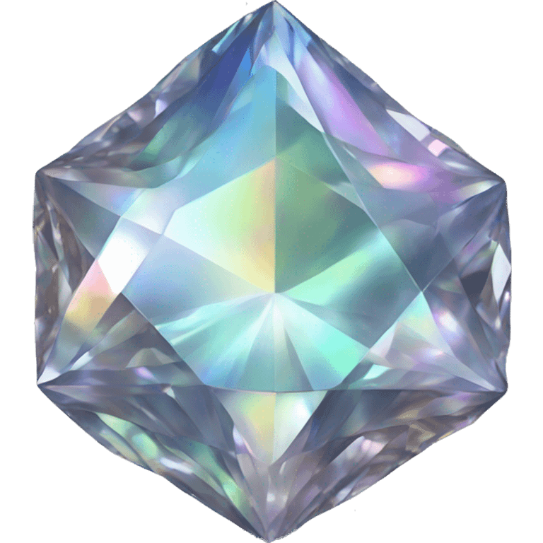 56-carat iridescent diamond crystal cluster emoji