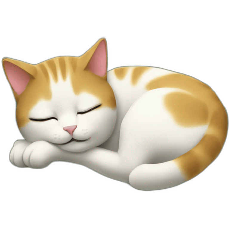 Cat sleeping on a pile of money emoji