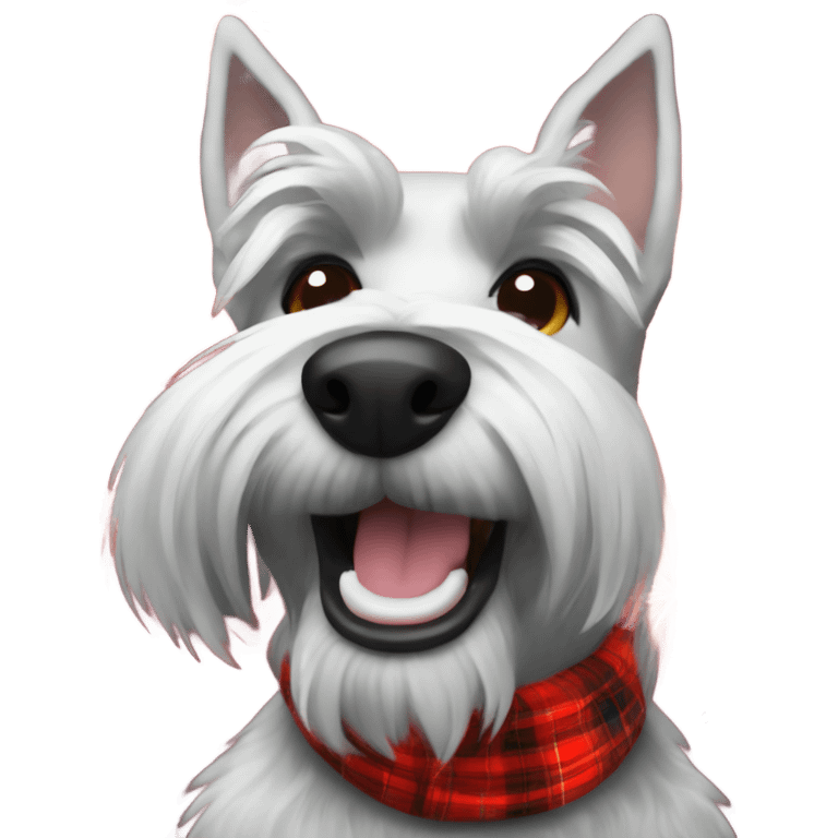 Scottish Terrier happy new year and fire works with me  emoji