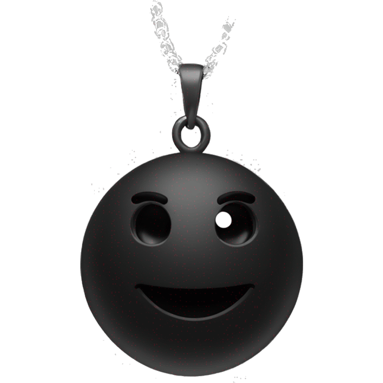 onix sphere necklace black emoji