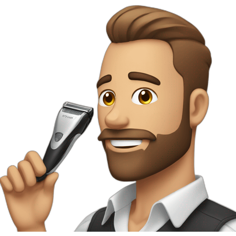 man shaving beard emoji