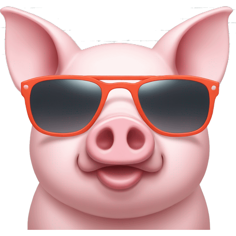 pig in a pool with sunglasses  emoji