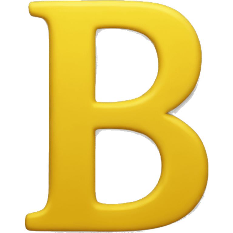 letter b in yellow color emoji