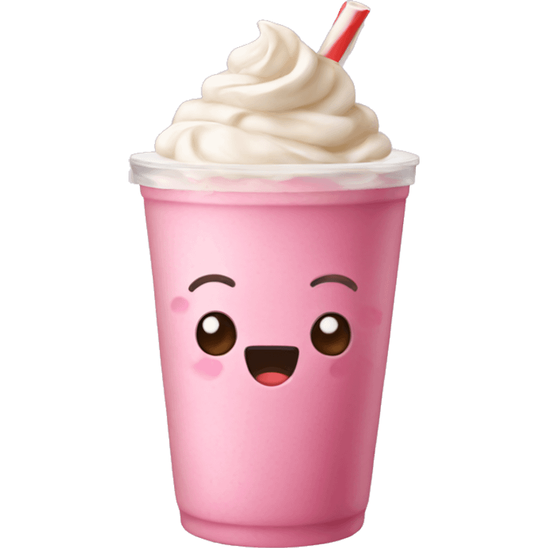 Pink frappe emoji