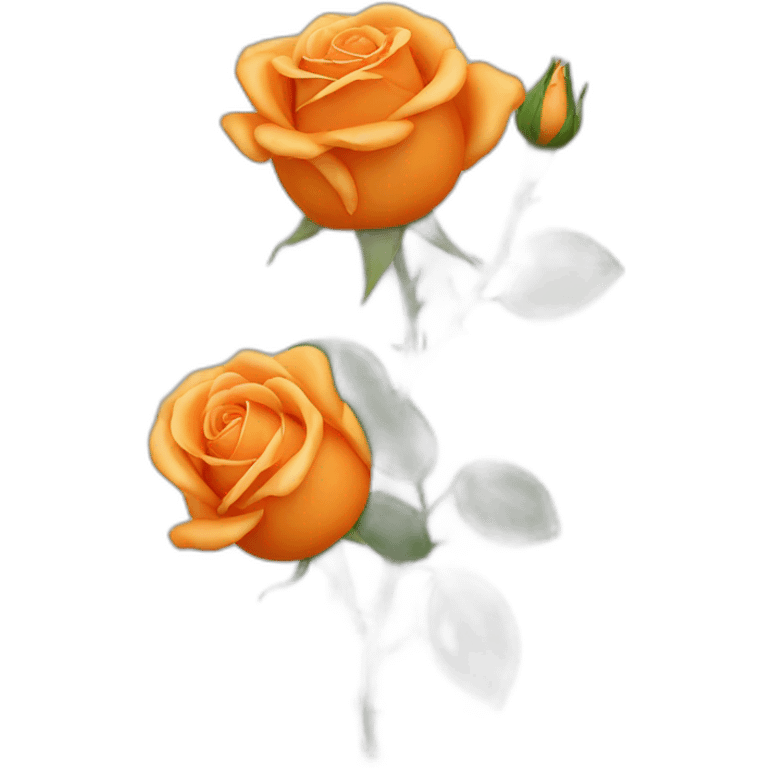 orange rose emoji