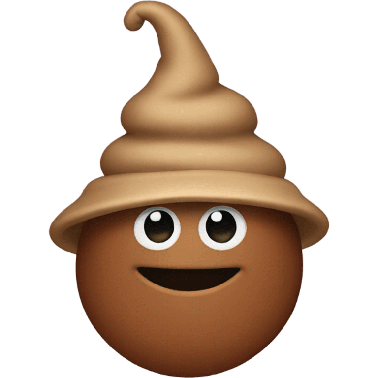 poop wearing a hat emoji