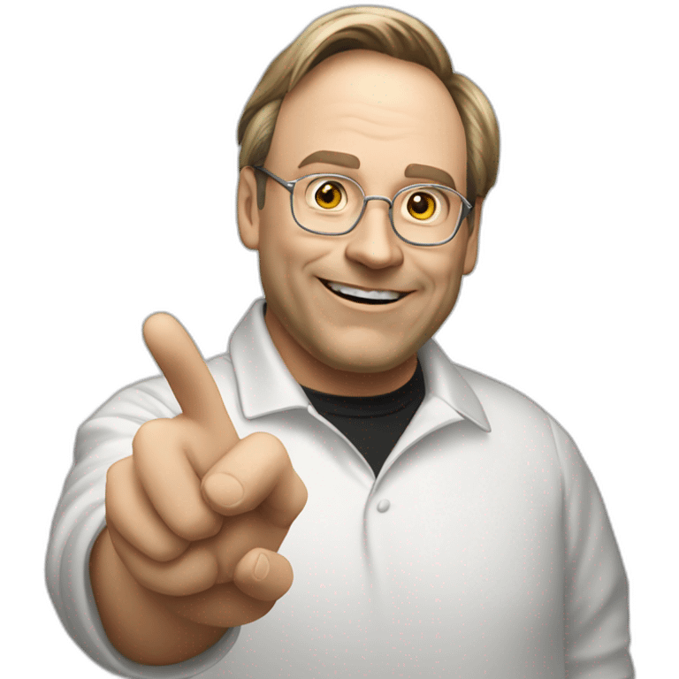 linux torvalds pointing emoji