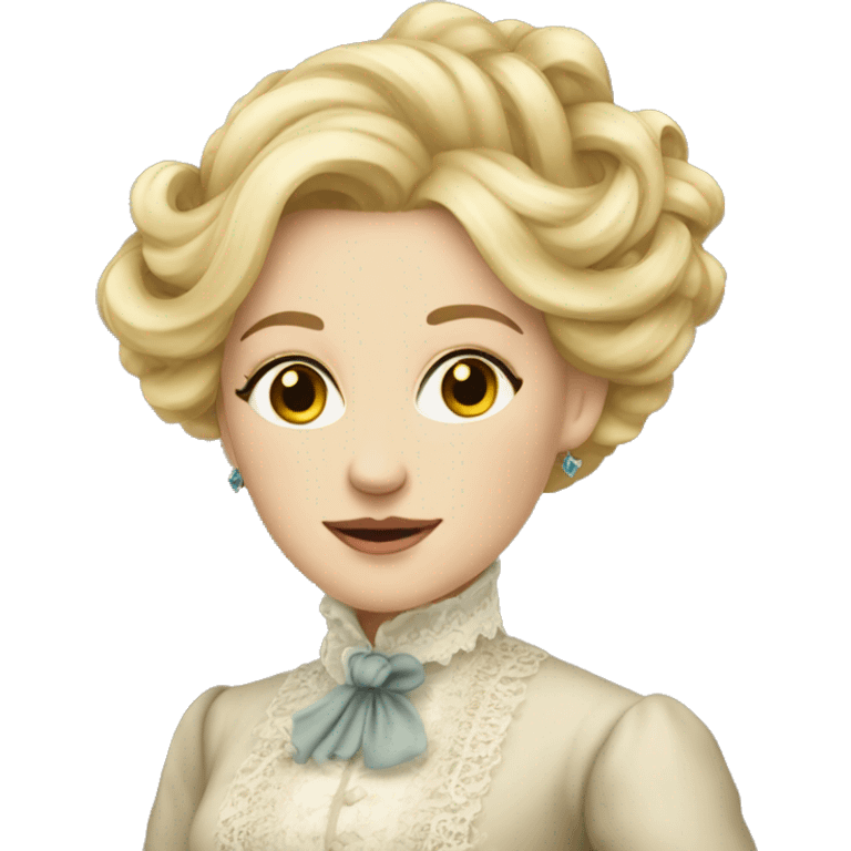 Blonde elegant Victorian woman emoji