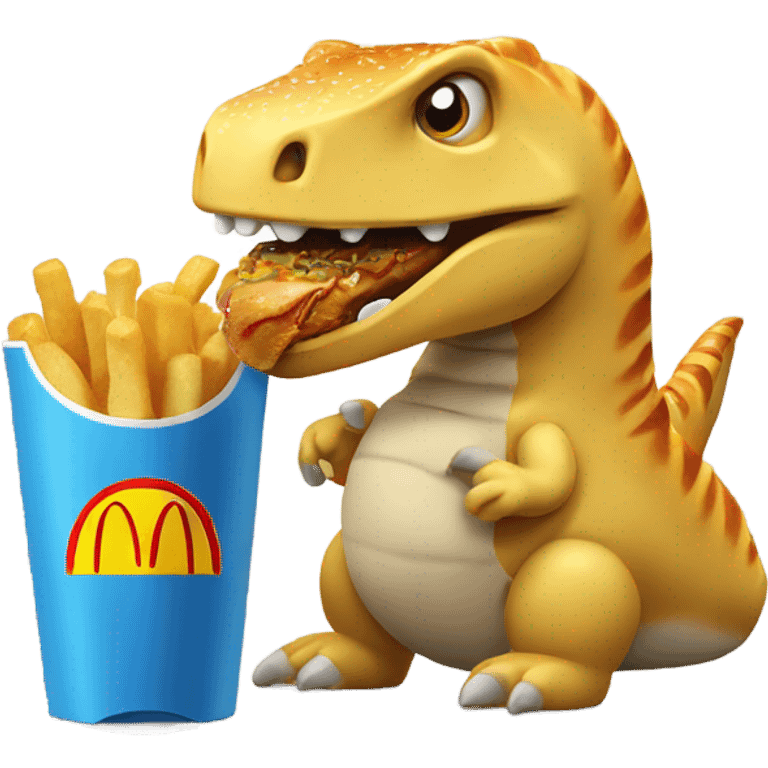 dinasour eating macdonalds emoji