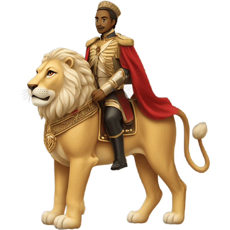 Commander riding a lion  emoji