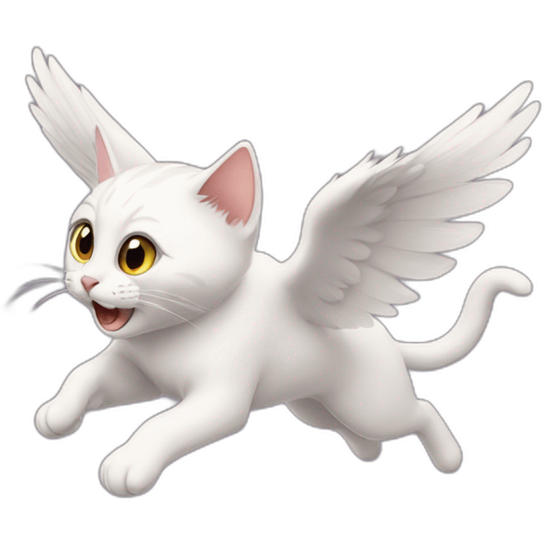 Flying cat emoji