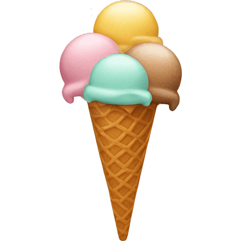 3 ice cream scoops emoji