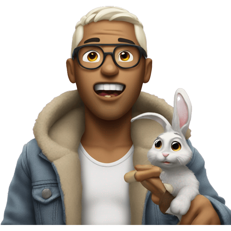 Bad bunny singing emoji